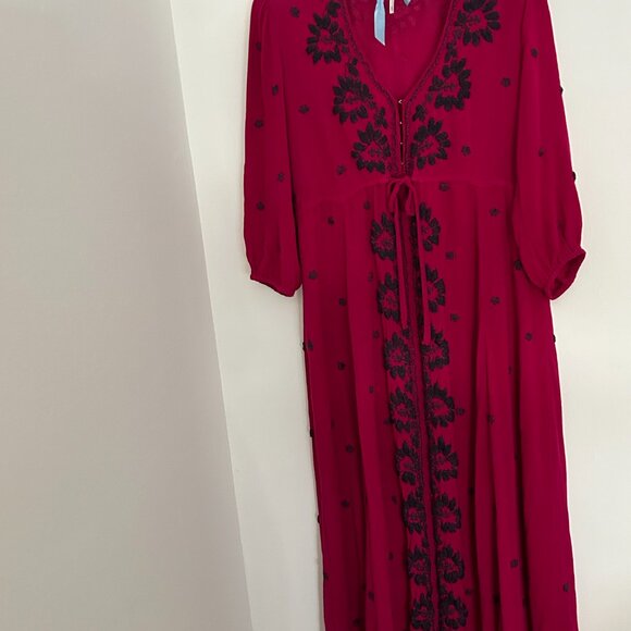 Free People Embroidered Fable Midi Dress - Picture 5 of 8